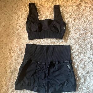 Free People Movement Black Workout Set